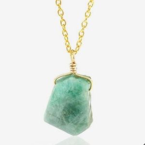 Aquamarine Boho Pendant Necklace